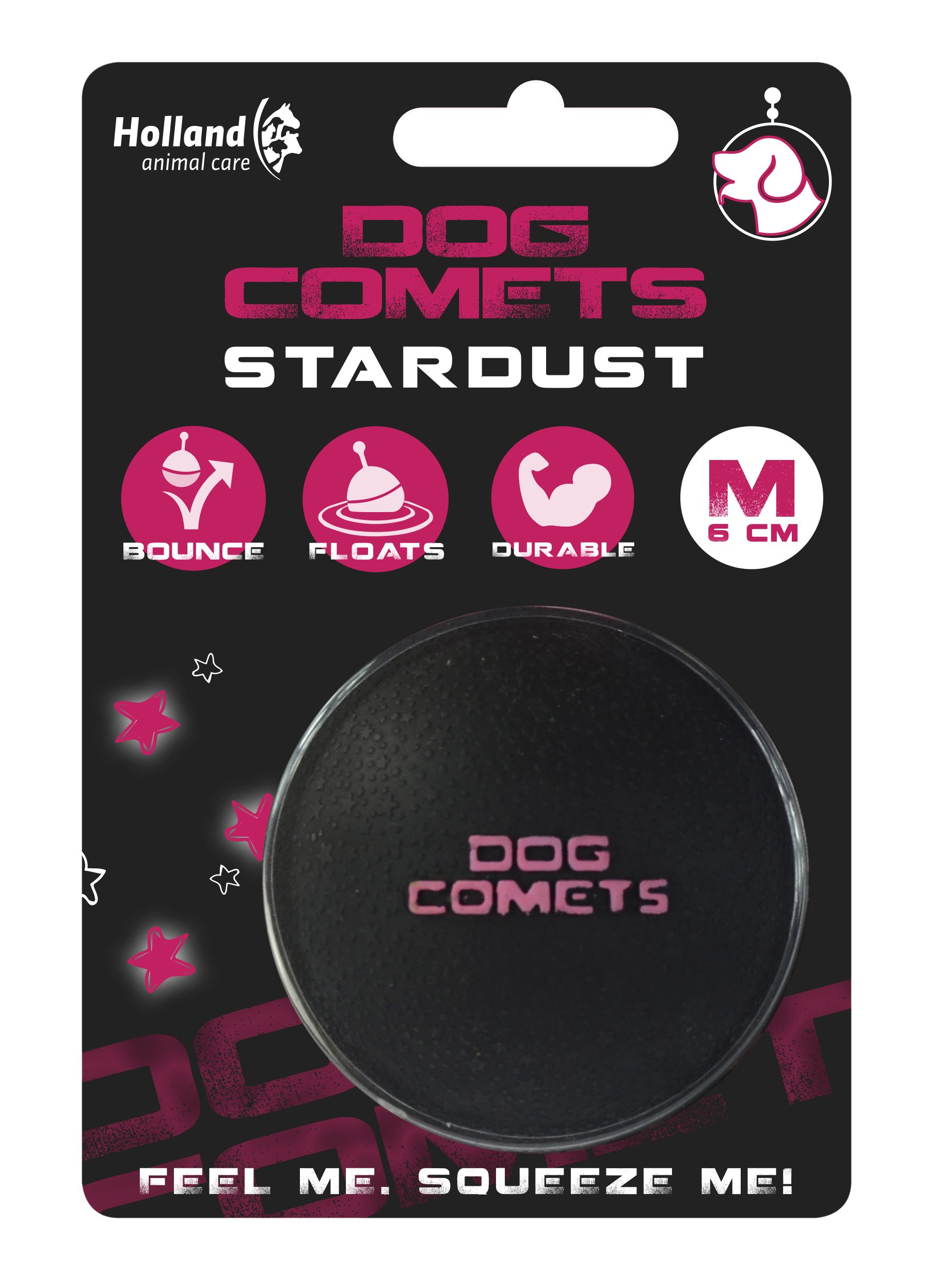 Dog Comets Stardust Zwart/Roze M 2025 Dog Comets Stardust Zwart/Roze M