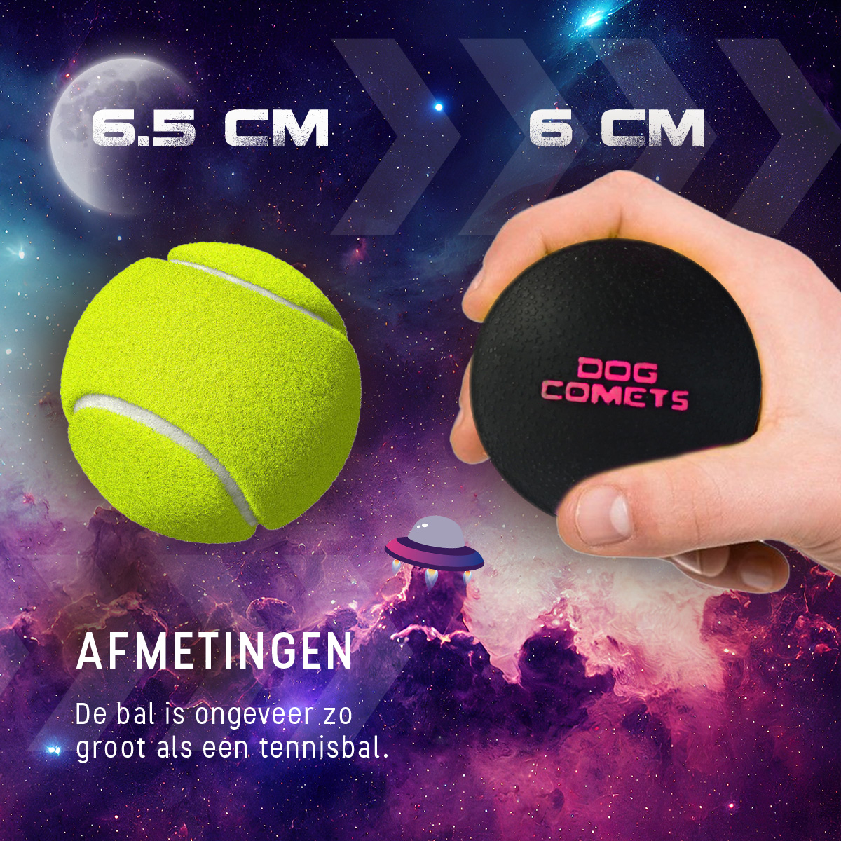 Dog Comets Stardust Zwart/Roze M 2025 Dog Comets Stardust Zwart/Roze M - Afbeelding 4