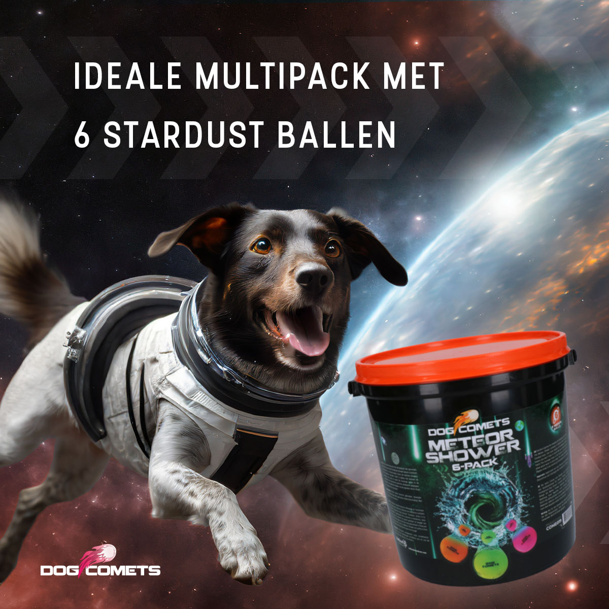 Dog Comets Meteor Shower (Emmer met 6 M Stardust ballen) 2025 Dog Comets Meteor Shower (Emmer met 6 M Stardust ballen) - Afbeelding 3