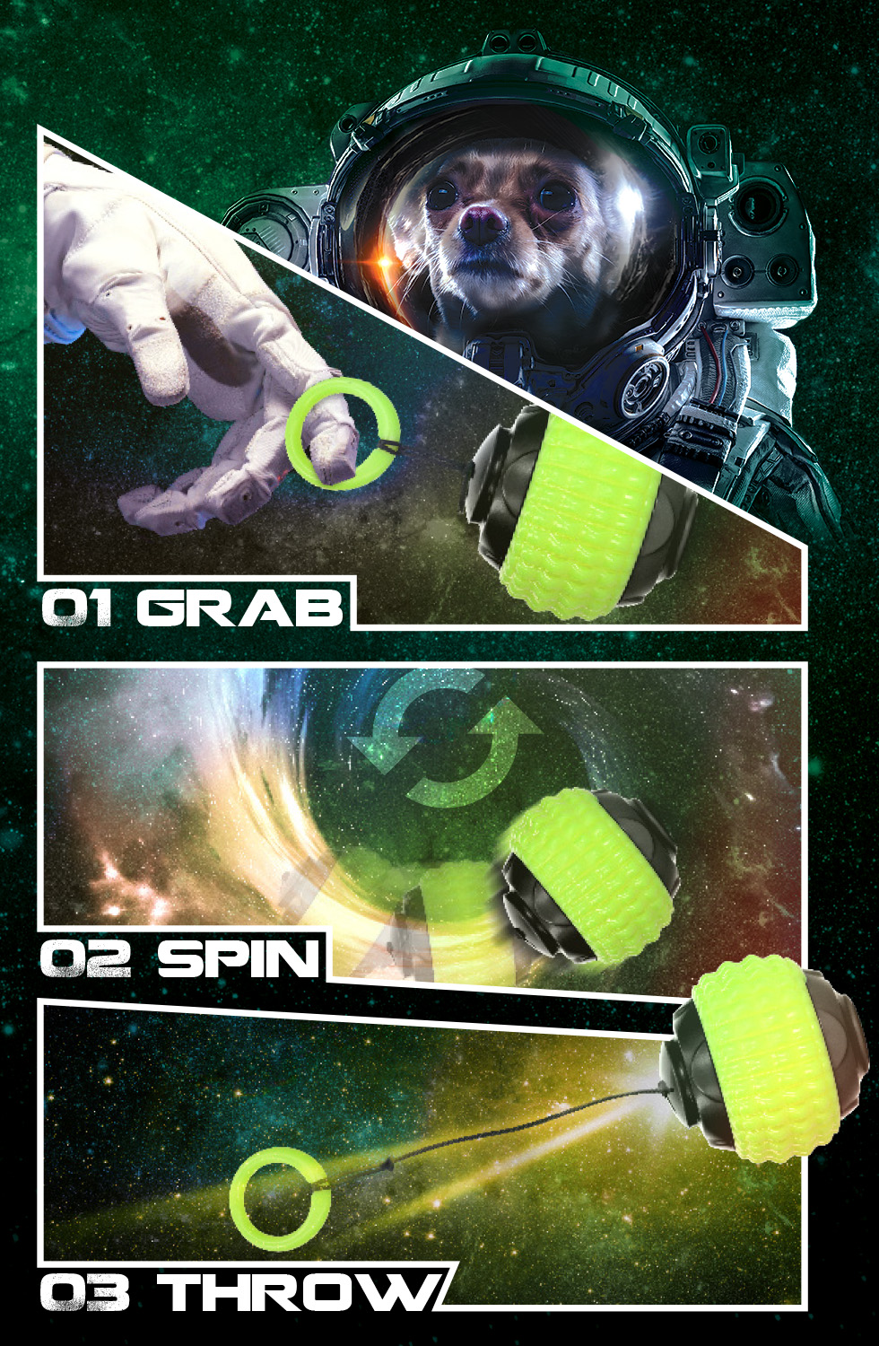 Dog Comets Blazar Jet Groen 2025 Dog Comets Blazar Jet Groen - Afbeelding 2