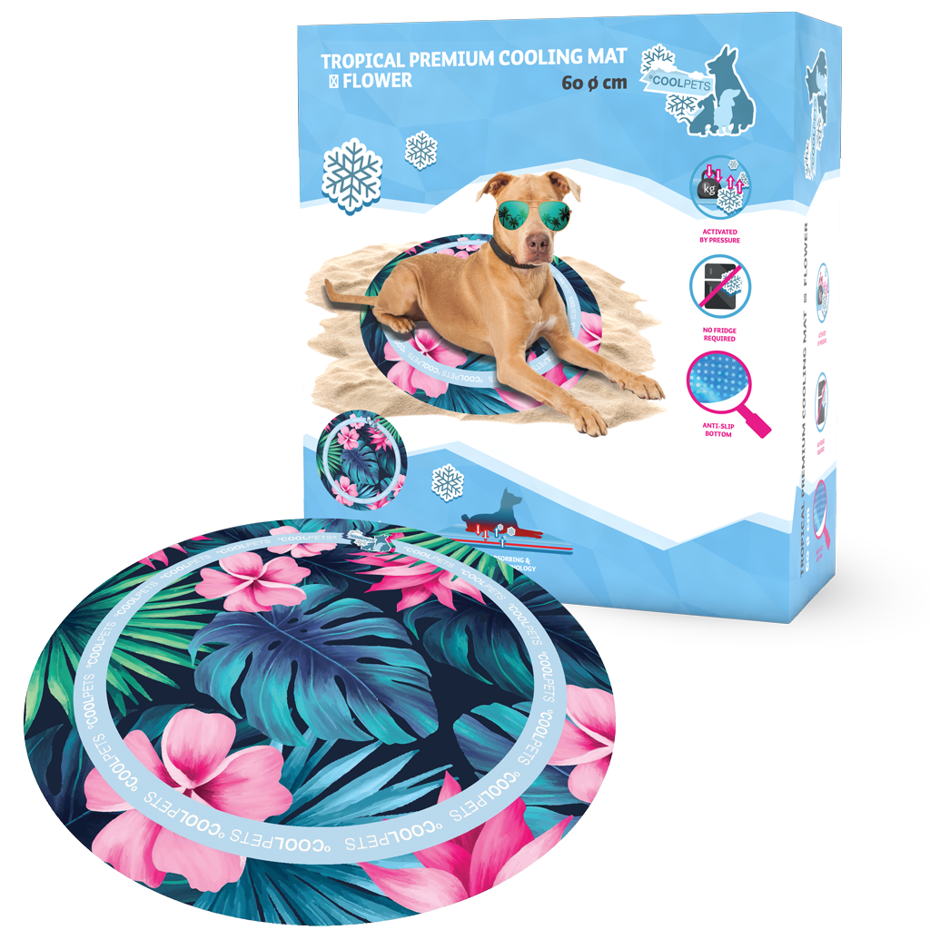 CoolPets Tropical Premium Cooling Mat Flower 2025 CoolPets Tropical Premium Cooling Mat Flower