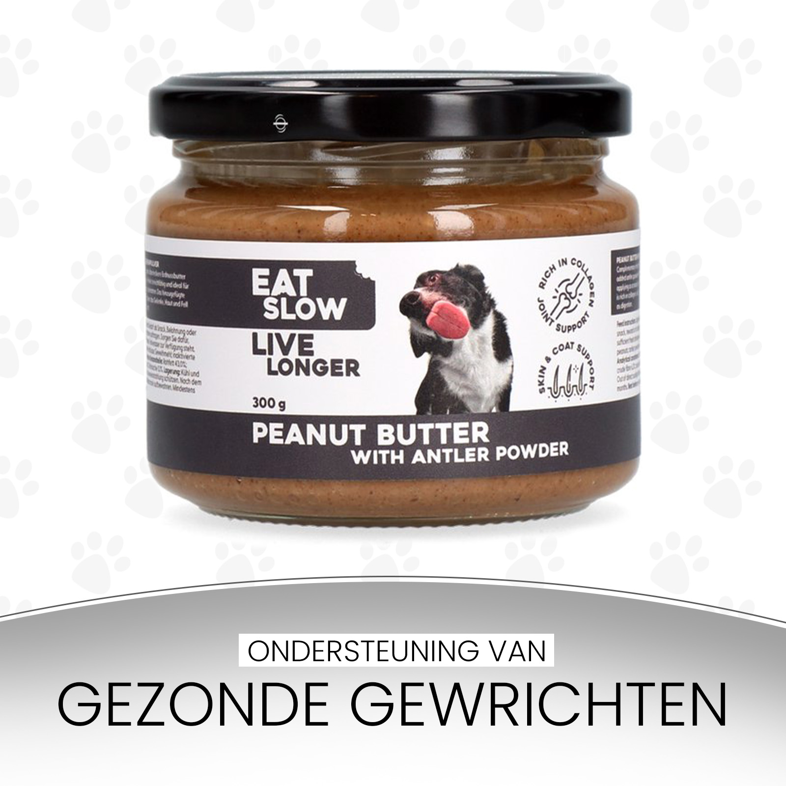 Eat Slow Live Longer Peanut Butter With Antler Powder 300 g 2025 Eat Slow Live Longer Peanut Butter With Antler Powder 300 g - Afbeelding 3
