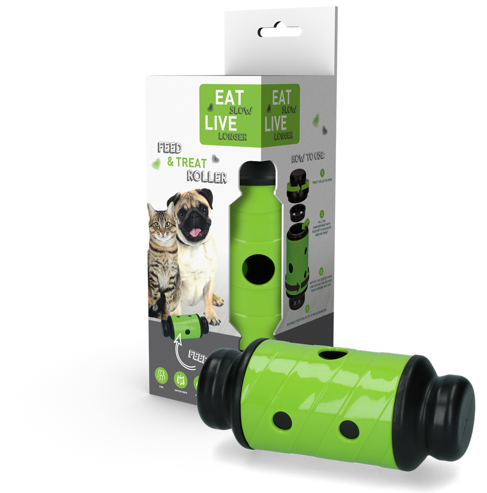Eat Slow Live Longer Feed & Treat Roller Groen S 2025 Eat Slow Live Longer Feed & Treat Roller Groen S - Afbeelding 3