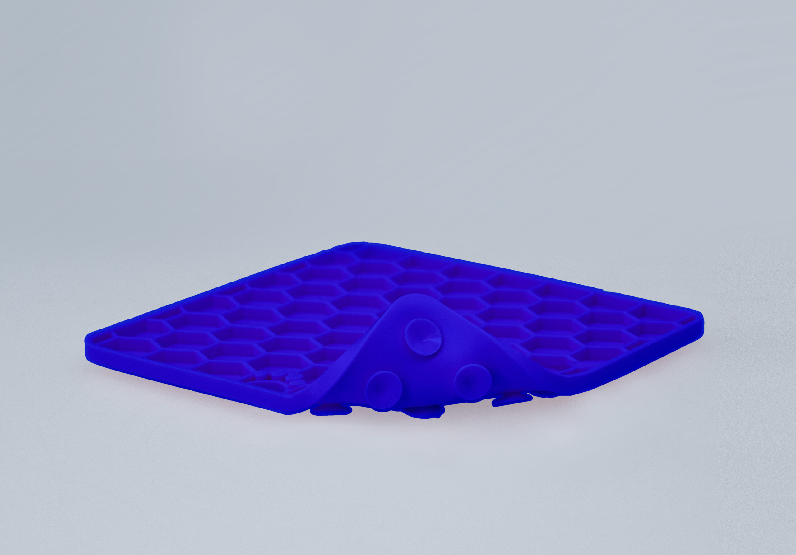 Eat Slow Live Longer Lick Mat Honeycomb Blauw 2025 Eat Slow Live Longer Lick Mat Honeycomb Blauw - Afbeelding 4