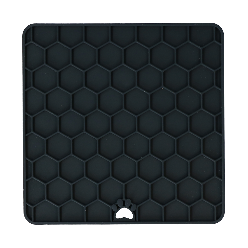 Eat Slow Live Longer Lick Mat Honeycomb Grijs 2025 Eat Slow Live Longer Lick Mat Honeycomb Grijs - Afbeelding 3