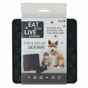 Eat Slow Live Longer Lick Mat Honeycomb Grijs
