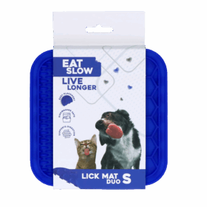 Eat Slow Live Longer Lick Mat Duo S Blauw
