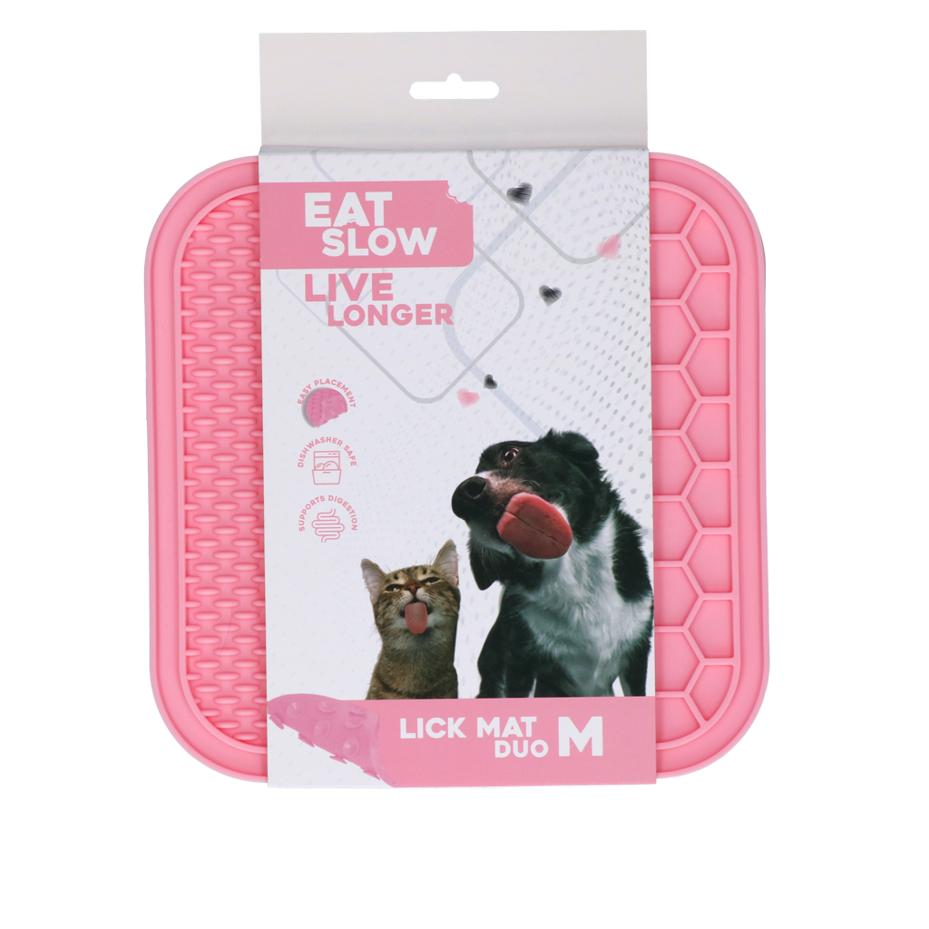 Eat Slow Live Longer Lick Mat Duo M Roze 2025 Eat Slow Live Longer Lick Mat Duo M Roze