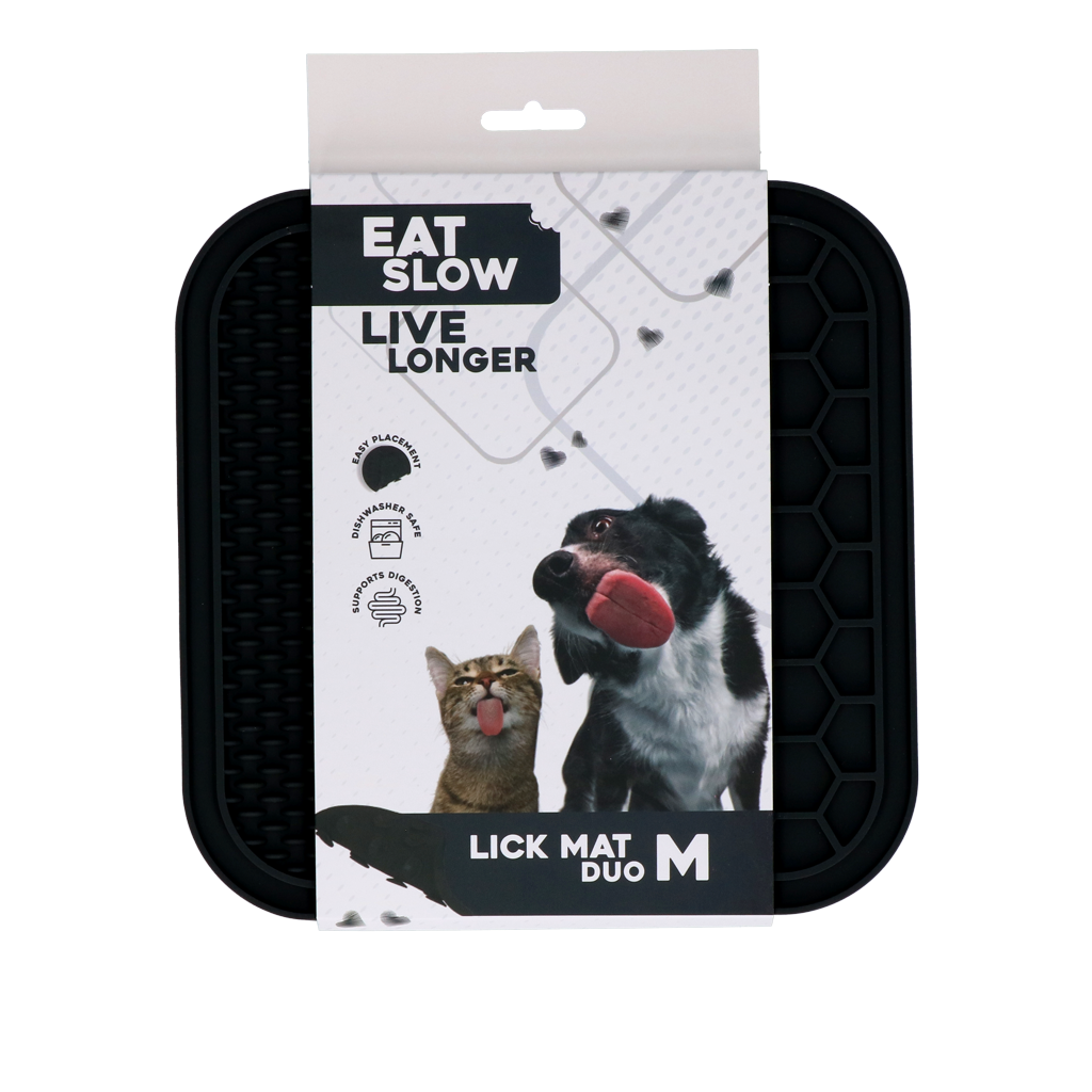 Eat Slow Live Longer Lick Mat Duo M Grijs 2025 Eat Slow Live Longer Lick Mat Duo M Grijs