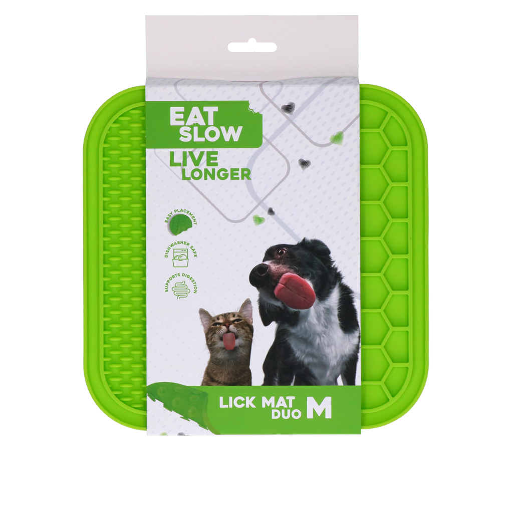 Eat Slow Live Longer Lick Mat Duo M Groen 2025 Eat Slow Live Longer Lick Mat Duo M Groen