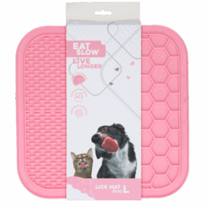 Eat Slow Live Longer Lick Mat Duo L Roze