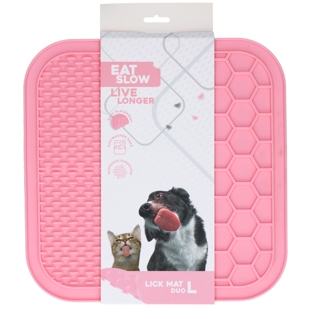 Eat Slow Live Longer Lick Mat Duo L Roze 2025 Eat Slow Live Longer Lick Mat Duo L Roze
