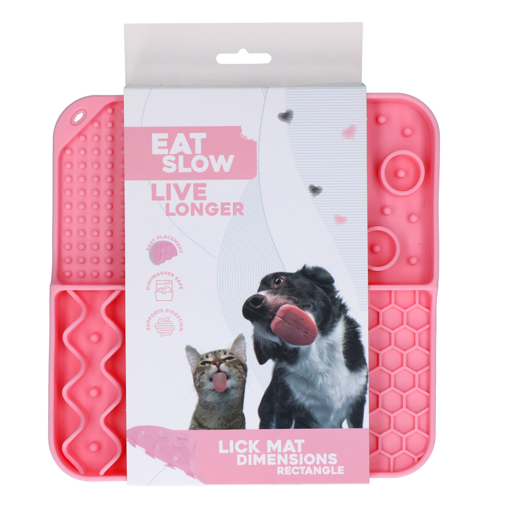 Eat Slow Live Longer Lick Mat Dimensions Rectangle Roze 2025 Eat Slow Live Longer Lick Mat Dimensions Rectangle Roze