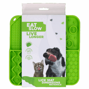 Eat Slow Live Longer Lick Mat Dimensions Rectangle Groen