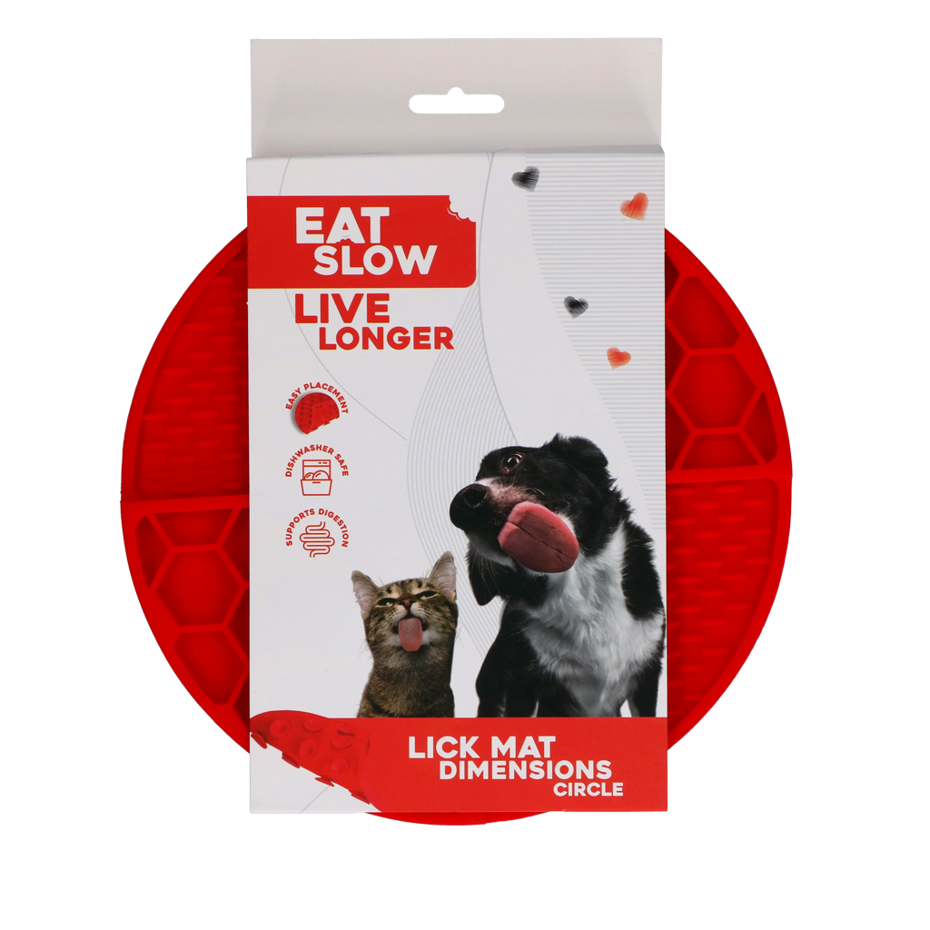 Eat Slow Live Longer Lick Mat Dimensions Circle Rood 2025 Eat Slow Live Longer Lick Mat Dimensions Circle Rood