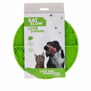 Eat Slow Live Longer Lick Mat Dimensions Circle Groen
