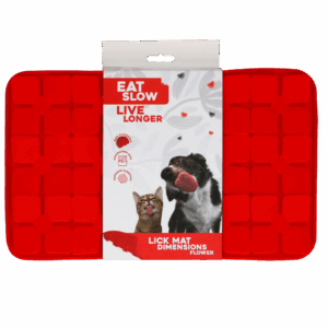 Eat Slow Live Longer Lick Mat Dimensions Flower Rood