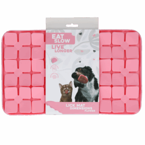 Eat Slow Live Longer Lick Mat Dimensions Flower Roze