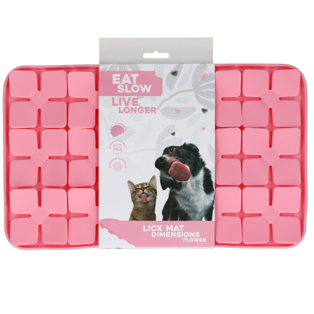 Eat Slow Live Longer Lick Mat Dimensions Flower Roze 2025 Eat Slow Live Longer Lick Mat Dimensions Flower Roze