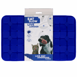 Eat Slow Live Longer Lick Mat Dimensions Flower Blauw