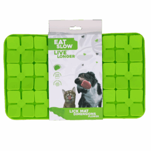 Eat Slow Live Longer Lick Mat Dimensions Flower Groen