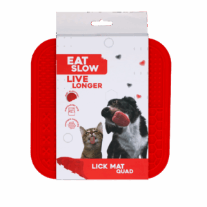 Eat Slow Live Longer Lick Mat Quad Rood