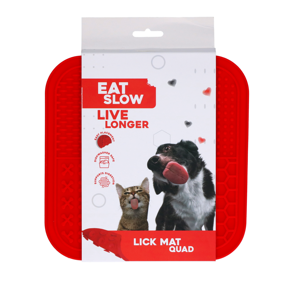 Eat Slow Live Longer Lick Mat Quad Rood 2025 Eat Slow Live Longer Lick Mat Quad Rood