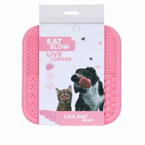 Eat Slow Live Longer Lick Mat Quad Roze