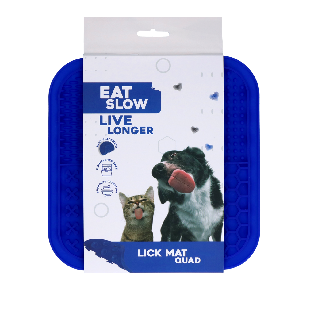 Eat Slow Live Longer Lick Mat Quad Blauw 2025 Eat Slow Live Longer Lick Mat Quad Blauw