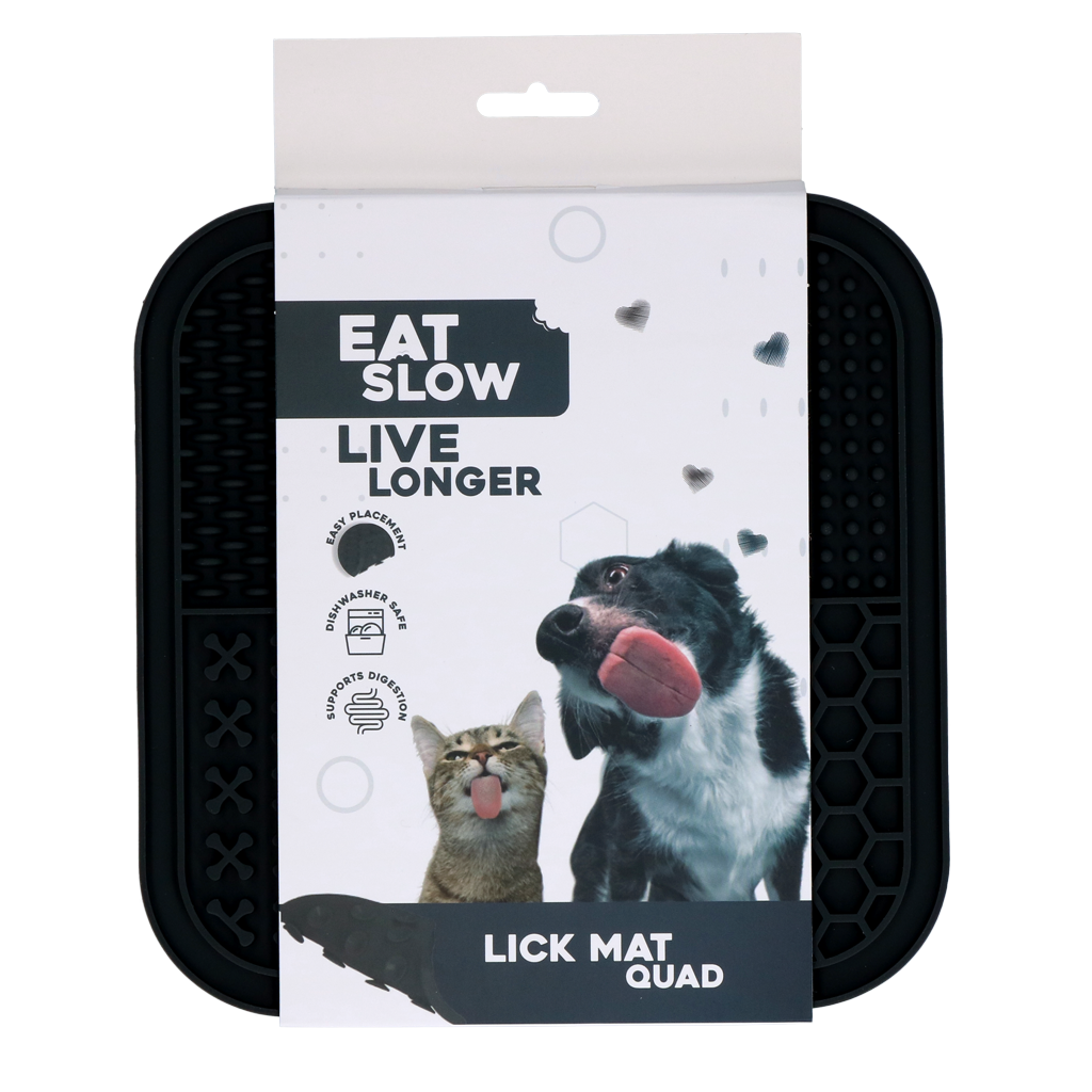 Eat Slow Live Longer Lick Mat Quad Grijs 2025 Eat Slow Live Longer Lick Mat Quad Grijs