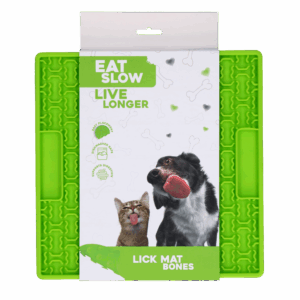 Eat Slow Live Longer Lick Mat Bones Groen