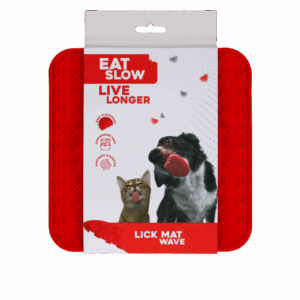 Eat Slow Live Longer Lick Mat Wave Rood