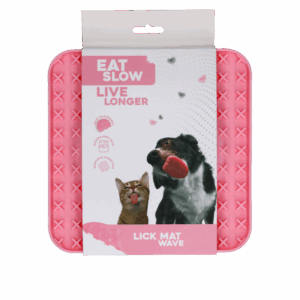 Eat Slow Live Longer Lick Mat Wave Roze