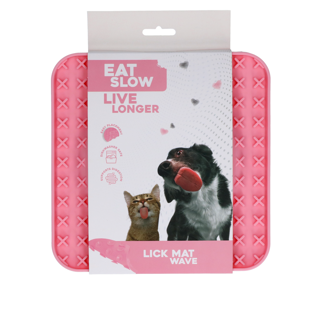 Eat Slow Live Longer Lick Mat Wave Roze 2025 Eat Slow Live Longer Lick Mat Wave Roze