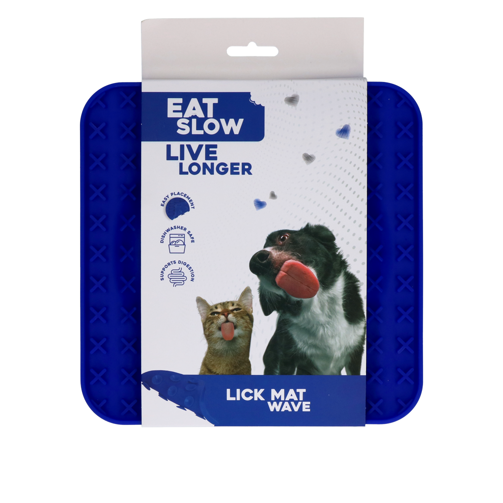Eat Slow Live Longer Lick Mat Wave Blauw 2025 Eat Slow Live Longer Lick Mat Wave Blauw