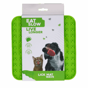 Eat Slow Live Longer Lick Mat Wave Groen