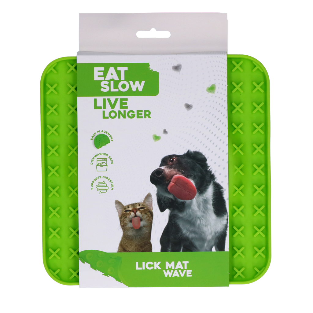 Eat Slow Live Longer Lick Mat Wave Groen 2025 Eat Slow Live Longer Lick Mat Wave Groen