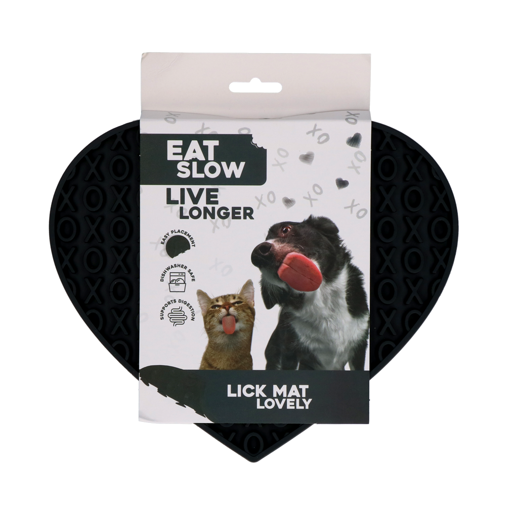 Eat Slow Live Longer Lick Mat Lovely Heart Grijs 2025 Eat Slow Live Longer Lick Mat Lovely Heart Grijs