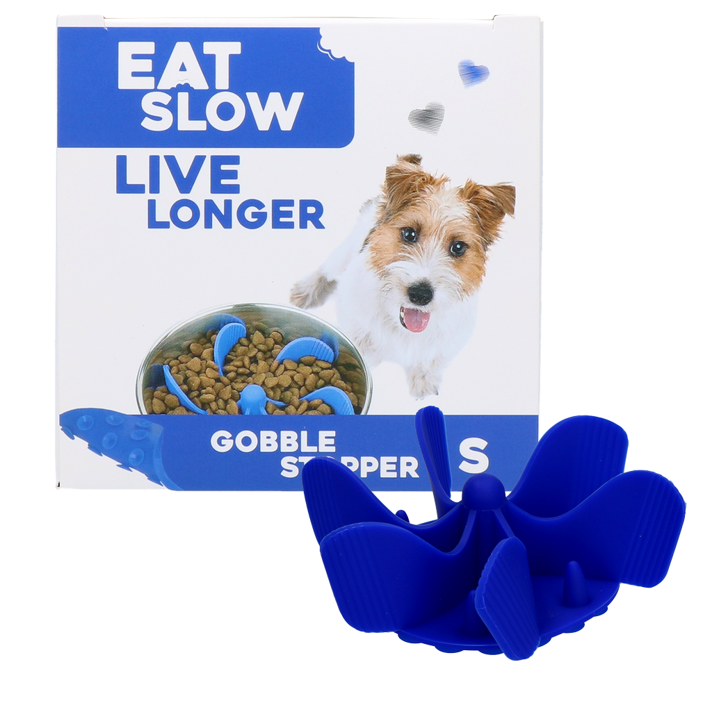 Eat Slow Live Longer Gobble Stopper Blauw S 2025 Eat Slow Live Longer Gobble Stopper Blauw S