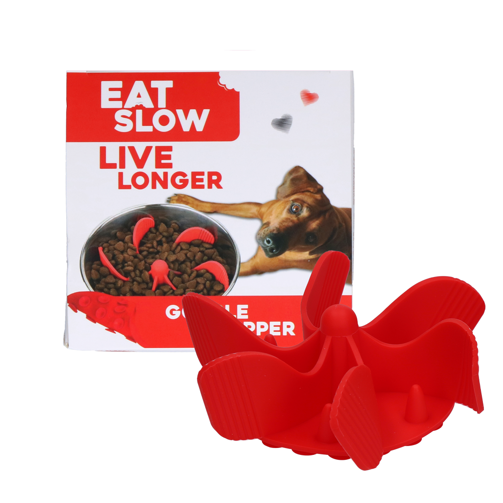 Eat Slow Live Longer Gobble Stopper Rood M 2025 Eat Slow Live Longer Gobble Stopper Rood M