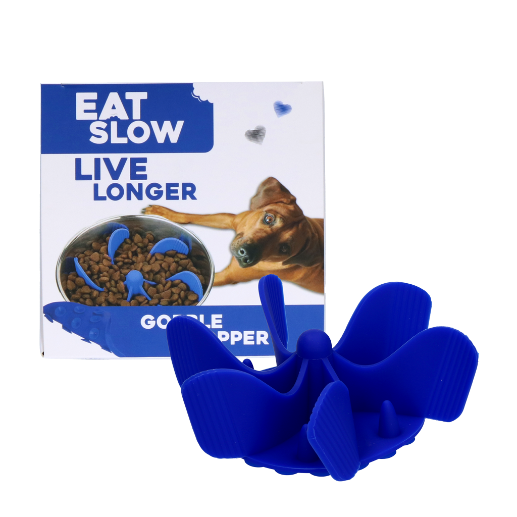 Eat Slow Live Longer Gobble Stopper Blauw M 2025 Eat Slow Live Longer Gobble Stopper Blauw M