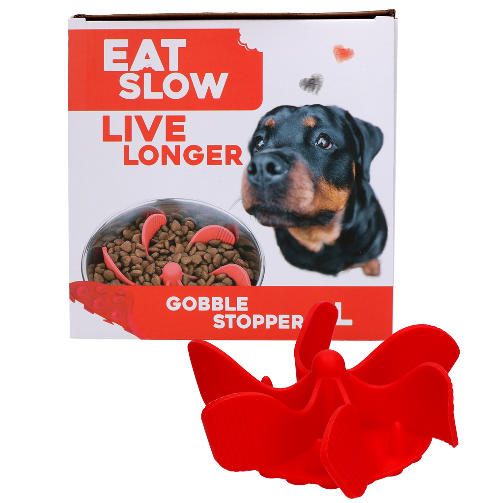 Eat Slow Live Longer Gobble Stopper Rood L 2025 Eat Slow Live Longer Gobble Stopper Rood L