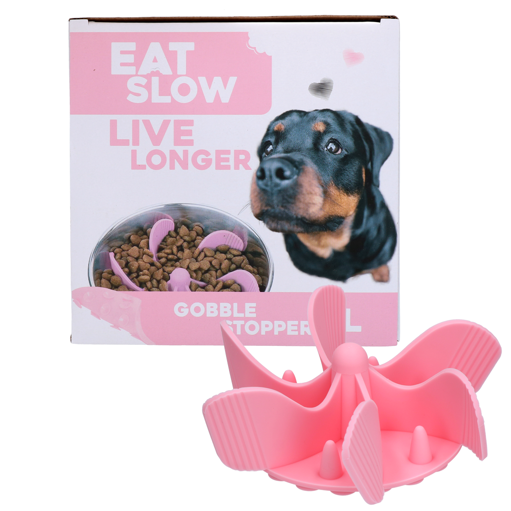 Eat Slow Live Longer Gobble Stopper Roze L 2025 Eat Slow Live Longer Gobble Stopper Roze L