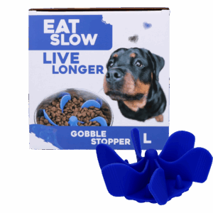 Eat Slow Live Longer Gobble Stopper Blauw L