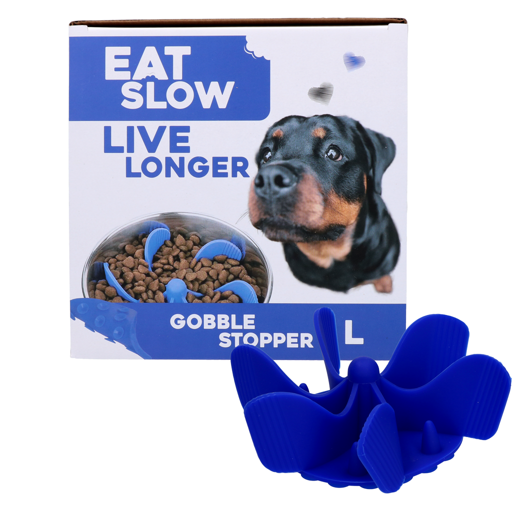 Eat Slow Live Longer Gobble Stopper Blauw L 2025 Eat Slow Live Longer Gobble Stopper Blauw L