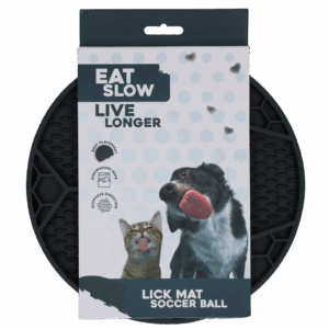 Eat Slow Live Longer Lick Mat Soccer Ball Grijs