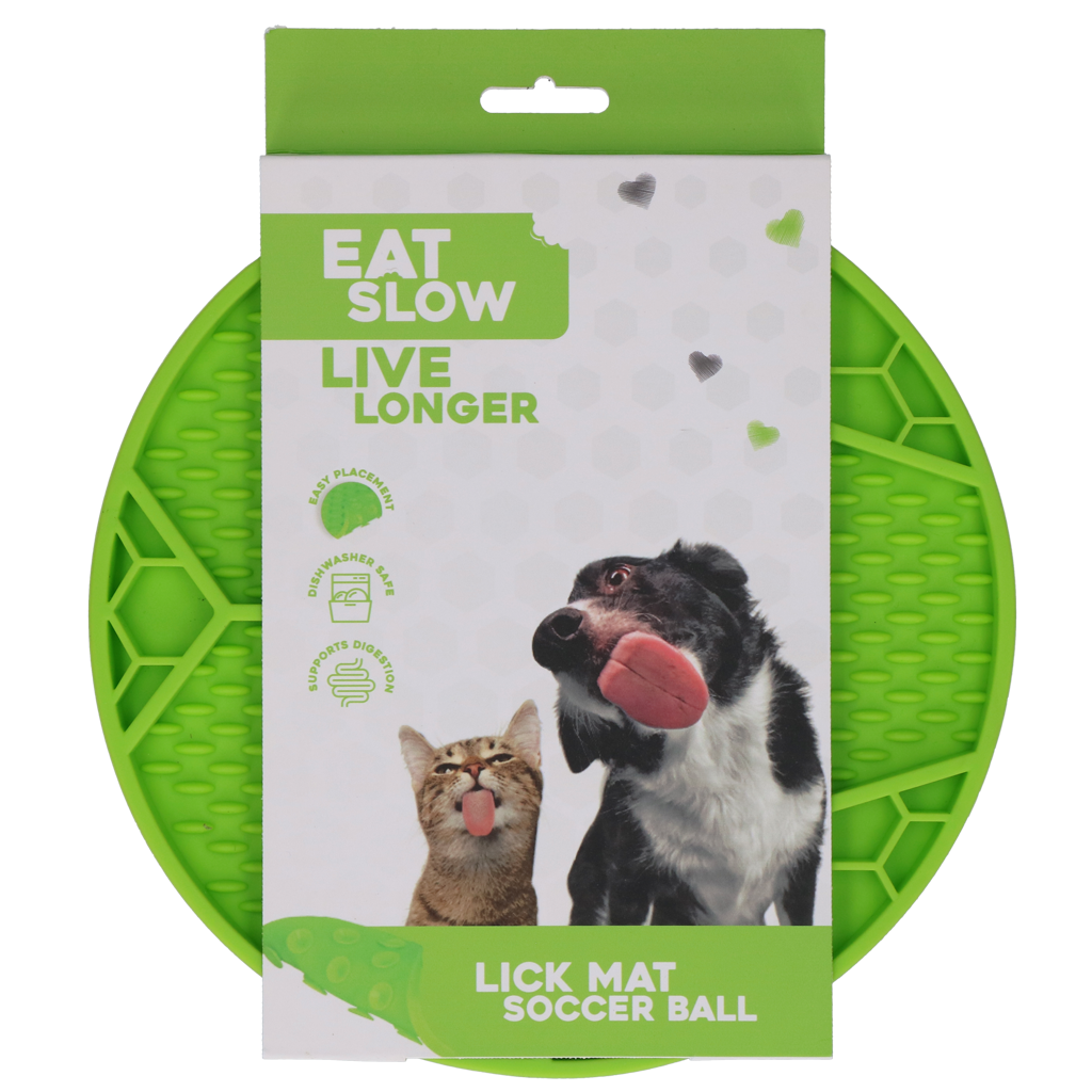 Eat Slow Live Longer Lick Mat Soccer Ball Groen 2025 Eat Slow Live Longer Lick Mat Soccer Ball Groen