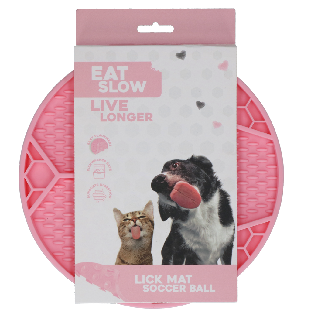 Eat Slow Live Longer Lick Mat Soccer Ball Roze 2025 Eat Slow Live Longer Lick Mat Soccer Ball Roze