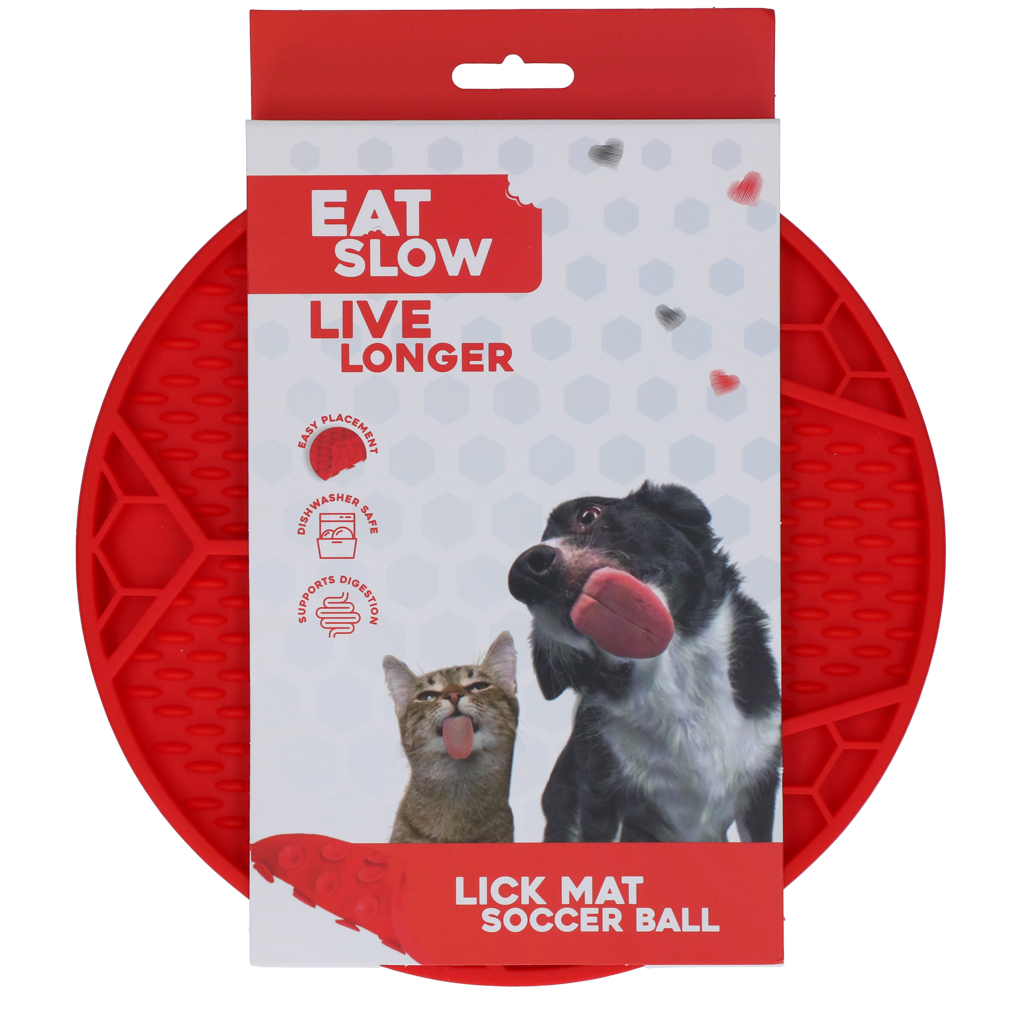 Eat Slow Live Longer Lick Mat Soccer Ball Rood 2025 Eat Slow Live Longer Lick Mat Soccer Ball Rood