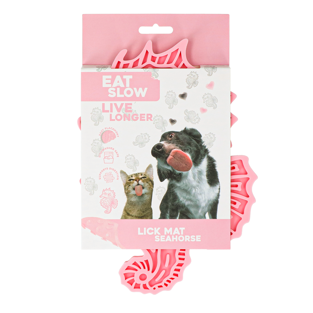 Eat Slow Live Longer Lick Mat Seahorse Roze 2025 Eat Slow Live Longer Lick Mat Seahorse Roze